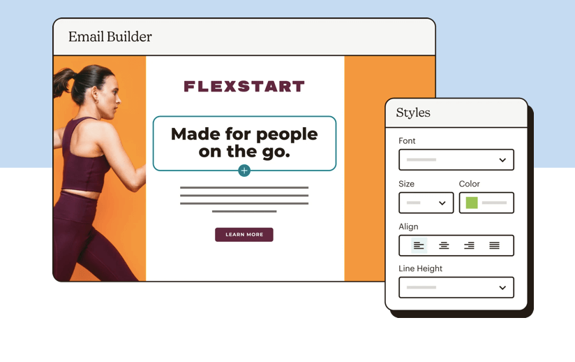 Mailchimp's email marketing software allows you to get a head start with a variety of drag-and-drop email templates.
