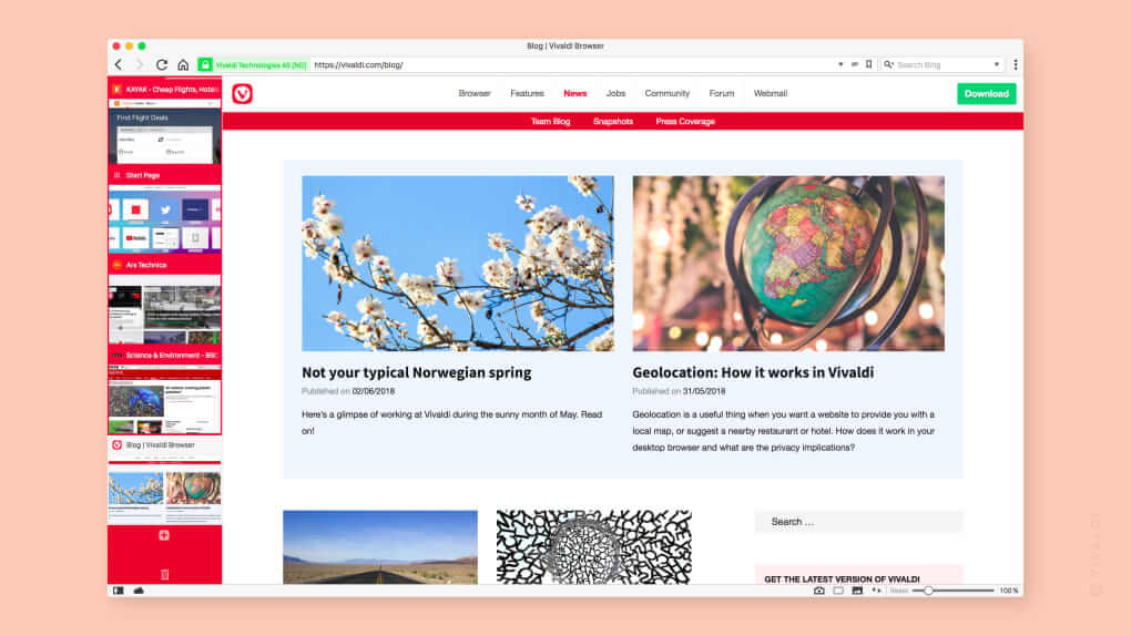 Vivaldi - Best Secure browser for Mac